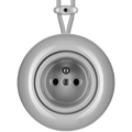 SURFACE PORCELAIN WALL SOCKET GREY - DYKE & DEAN
