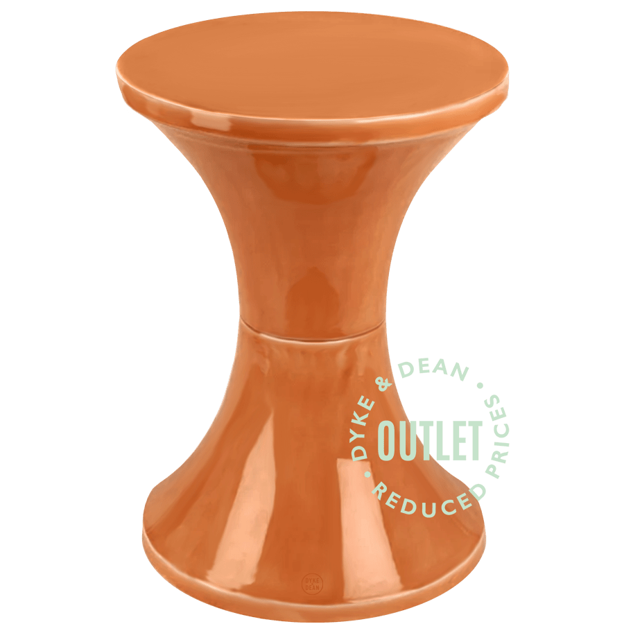 TAM TAM STOOL ENAMEL METAL TERRACOTTA OUTLET - DYKE & DEAN