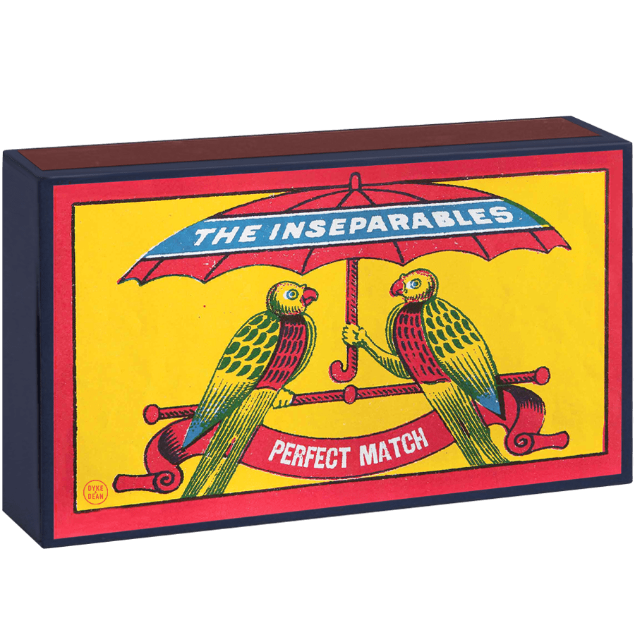 THE INSEPARABLES LUXURY SAFETY MATCHES - GIANT BOX - DYKE & DEAN