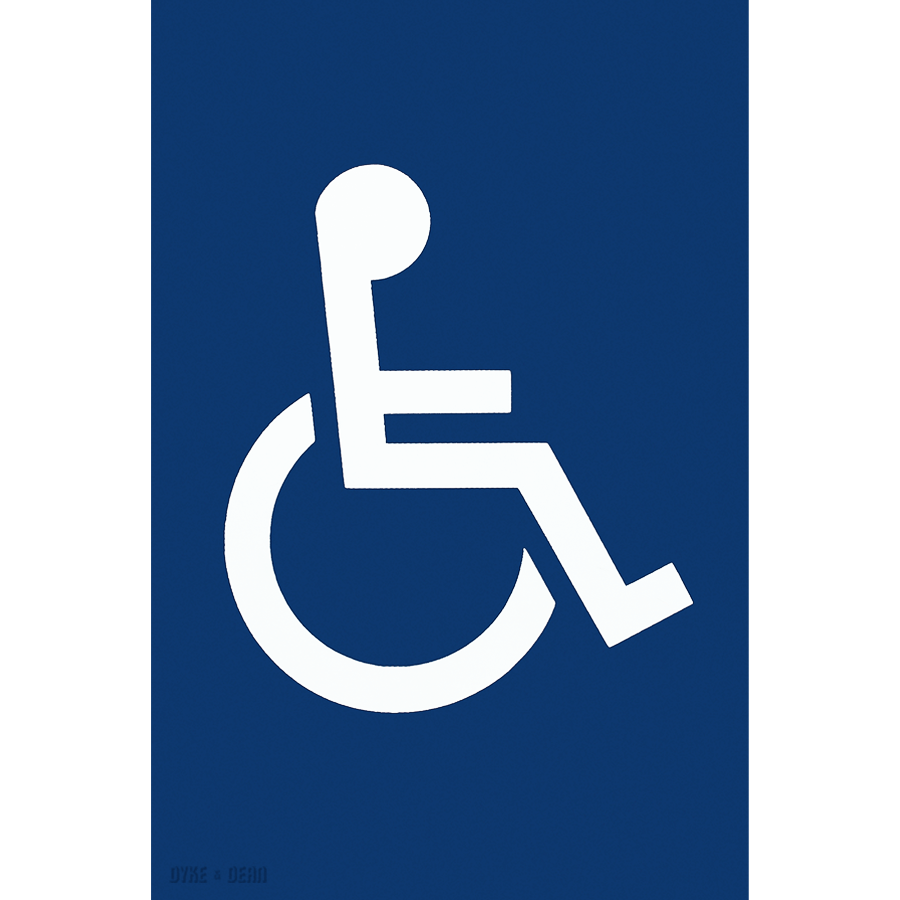 THERMOPLASTIC DISABLED SIGN BLUE - DYKE & DEAN