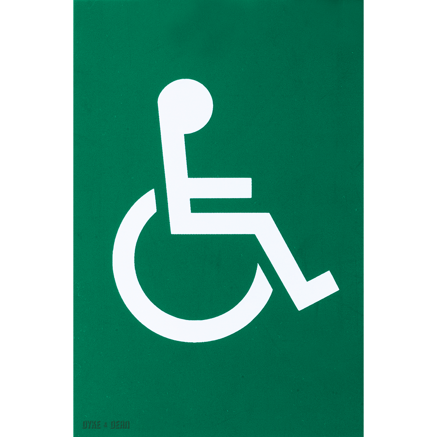 THERMOPLASTIC DISABLED SIGN GREEN - DYKE & DEAN