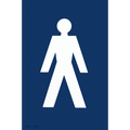 THERMOPLASTIC MALE WC SIGN BLUE - DYKE & DEAN