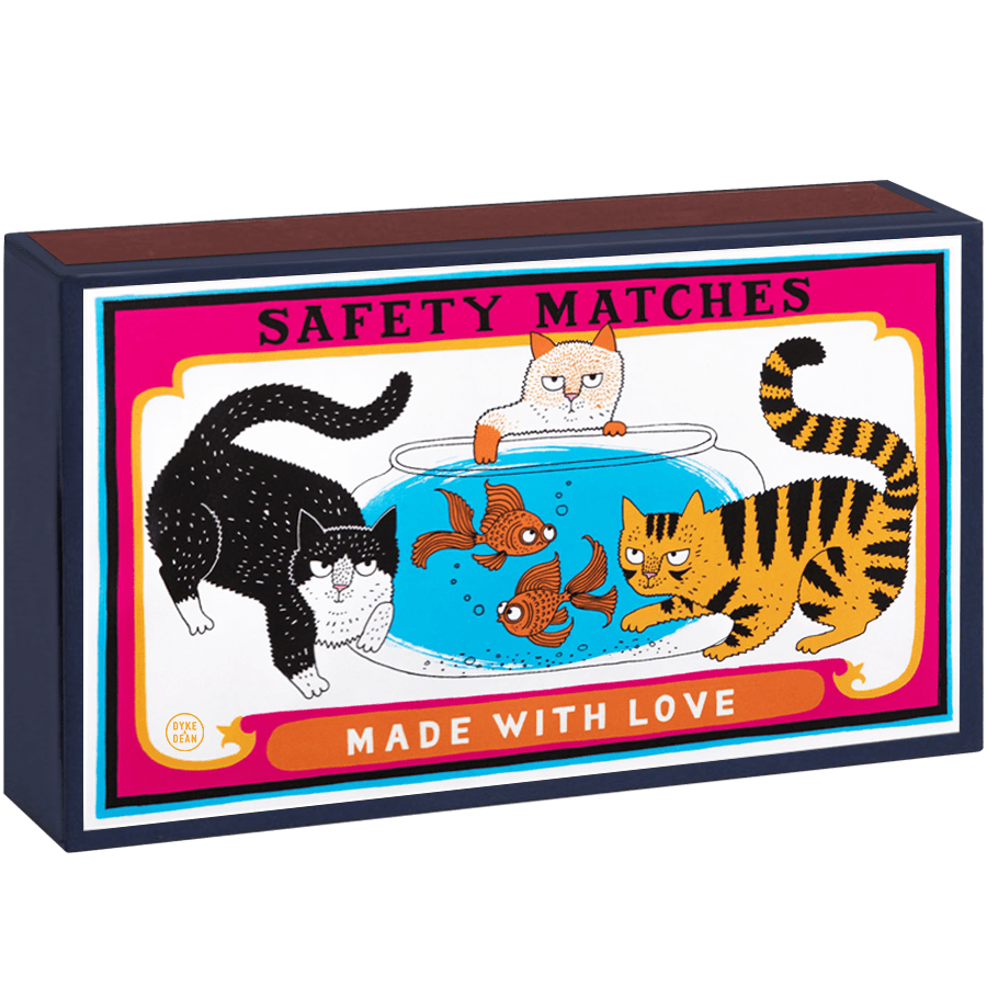 THREE CATS GIANT SAFETY MATCHES - DYKE & DEAN