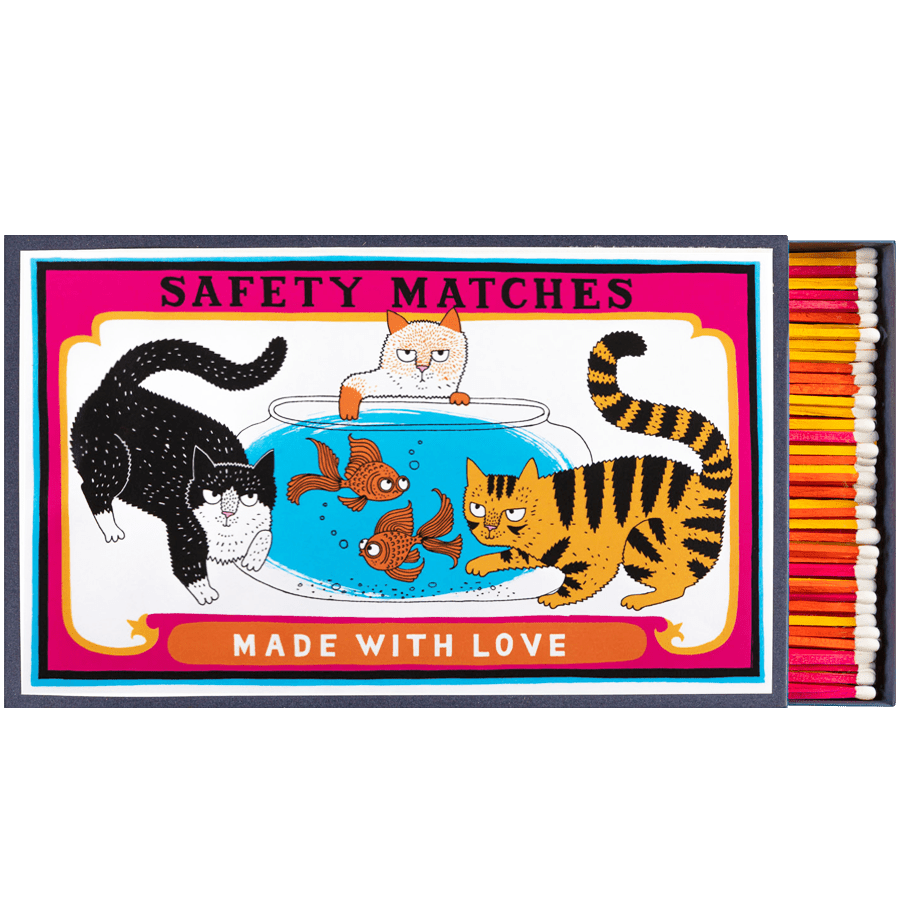THREE CATS GIANT SAFETY MATCHES - DYKE & DEAN