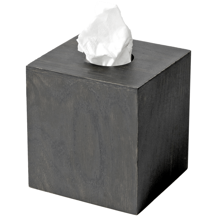 TISSUE BOX CUBE MEZZA DARK OAK - DYKE & DEAN