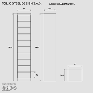 TOLIX CC10 CABINET - DYKE & DEAN