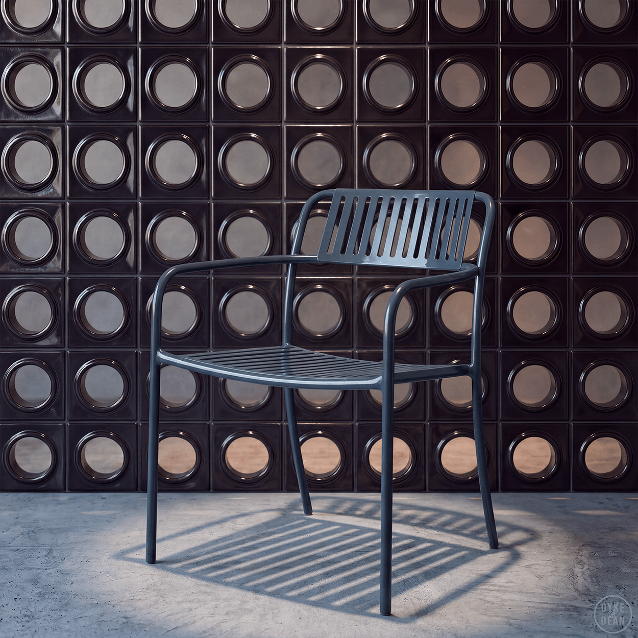 TOLIX PATIO LOUNGE CHAIR - DYKE & DEAN