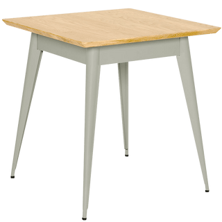 TOLIX TABLE 55 SQUARE WOOD TOP - DYKE & DEAN