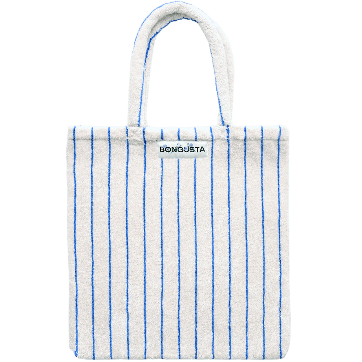TOWEL FABRIC TOTE BAG MOONBEAM & ULTRAMARINE - DYKE & DEAN