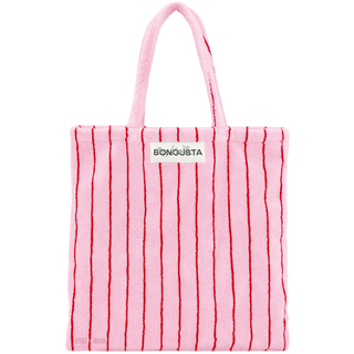 TOWEL FABRIC TOTE BAG PINK - DYKE & DEAN