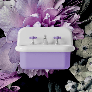 TRUE LITE CERAMIC MOUNTED SMALL SINK WHITE PEDESTAL - DYKE & DEAN