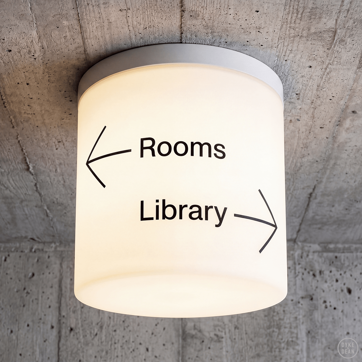 TUBE LAMP WHITE BASE LARGE - DYKE & DEAN