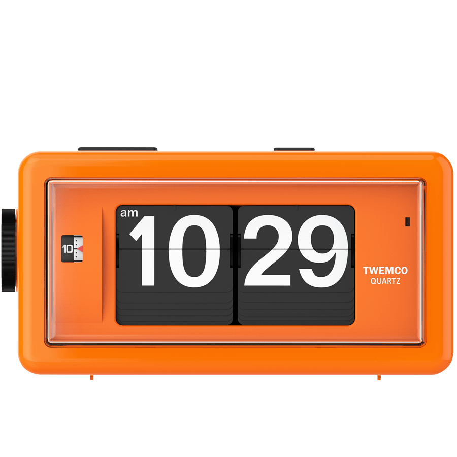 TWEMCO ALARM FLIP CLOCK AL-30 ORANGE - DYKE & DEAN