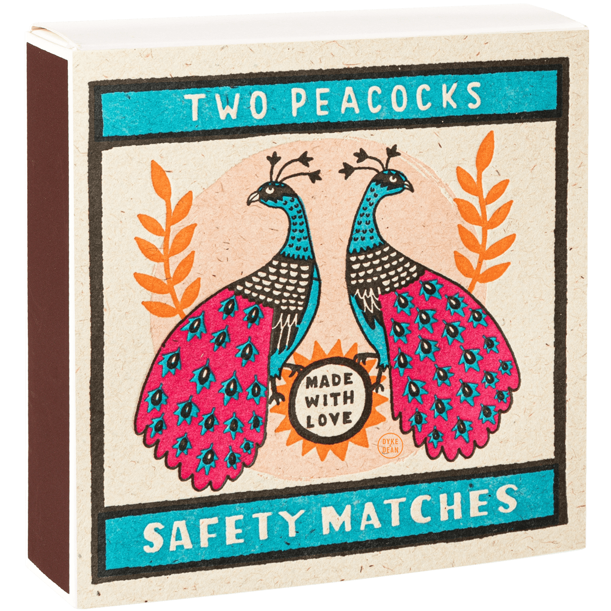 TWO PEACOCKS LUXURY SAFETY MATCHES - DYKE & DEAN