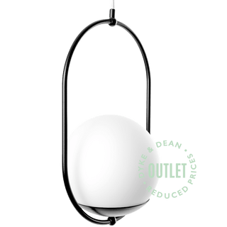 VERTICAL OPAL GLOBE HOOP PENDANT OUTLET - DYKE & DEAN