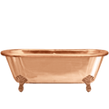 VINTAGE ENAMEL CAST IRON BATHTUB WITH FEET METAL - DYKE & DEAN