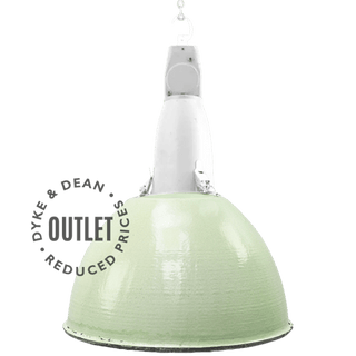 VINTAGE LIGHTING PENDANT DOME SHADE GREEN OUTLET - DYKE & DEAN