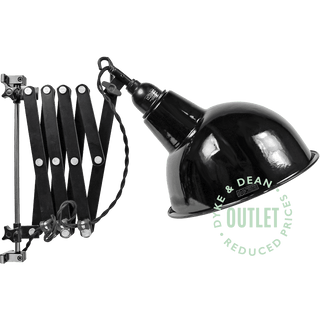 WALL SCISSOR LAMP BLACK ENAMEL SHADES OUTLET - DYKE & DEAN