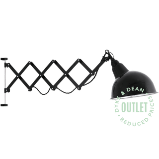 WALL SCISSOR LAMP BLACK ENAMEL SHADES OUTLET - DYKE & DEAN