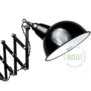 WALL SCISSOR LAMP BLACK ENAMEL SHADES OUTLET - DYKE & DEAN