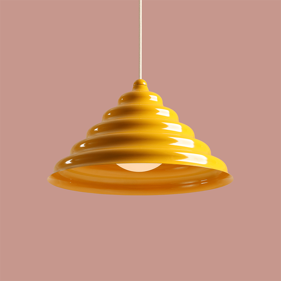 WAVE HANGING PENDANT LIGHT YELLOW XL - DYKE & DEAN