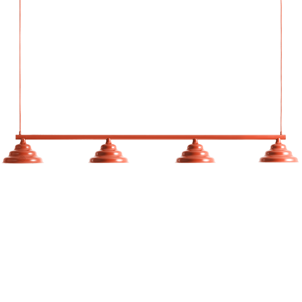 WAVE SUSPENSION BAR PENDANT 4 LIGHT RED - DYKE & DEAN