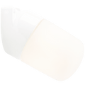 WHITE FROSTED PORCELAIN WATERPROOF ANGLED WALL LIGHT - DYKE & DEAN