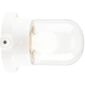 WHITE PORCELAIN CLEAR WATERPROOF WALL LIGHT - DYKE & DEAN