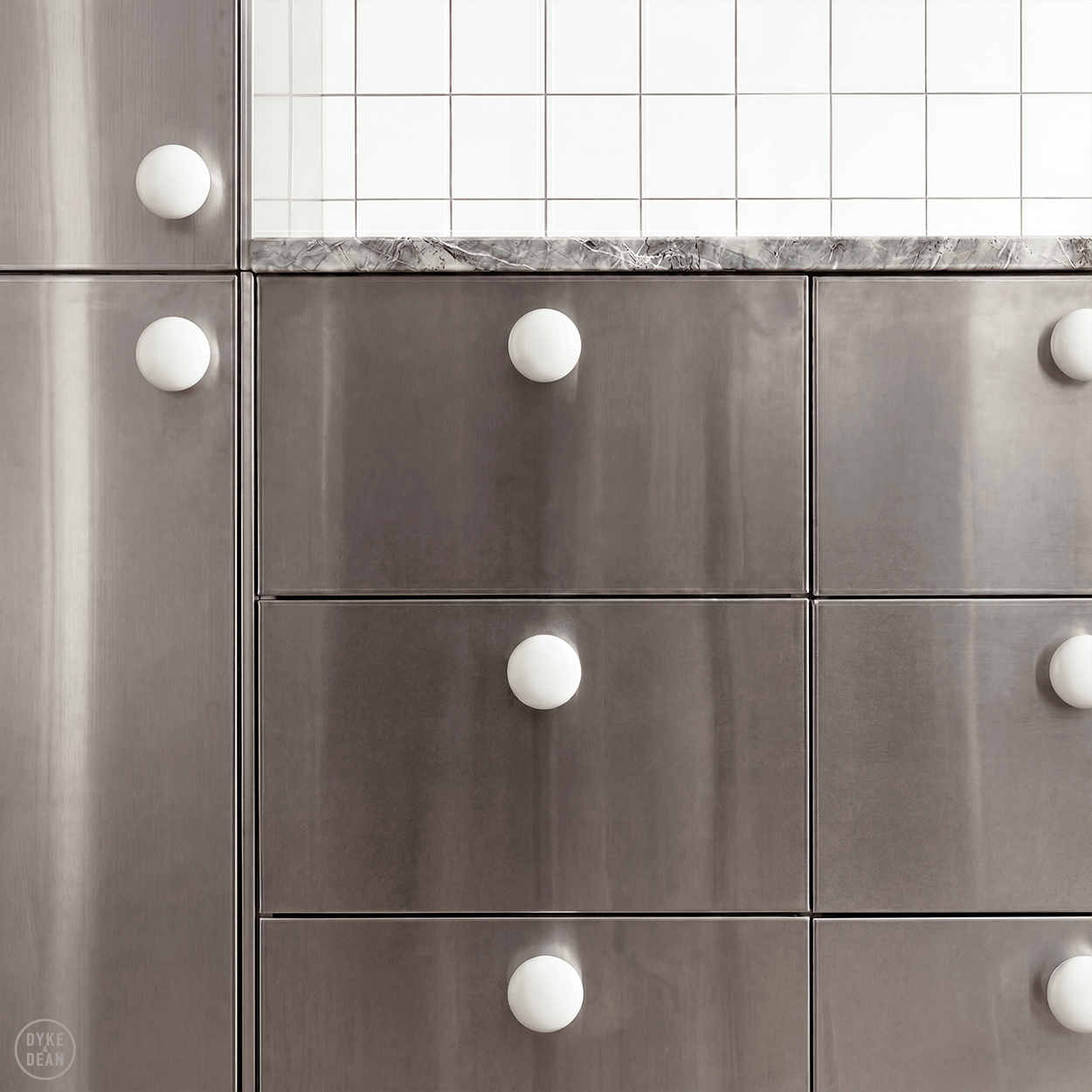 WHITE PORCELAIN DOOR KNOBS - DYKE & DEAN