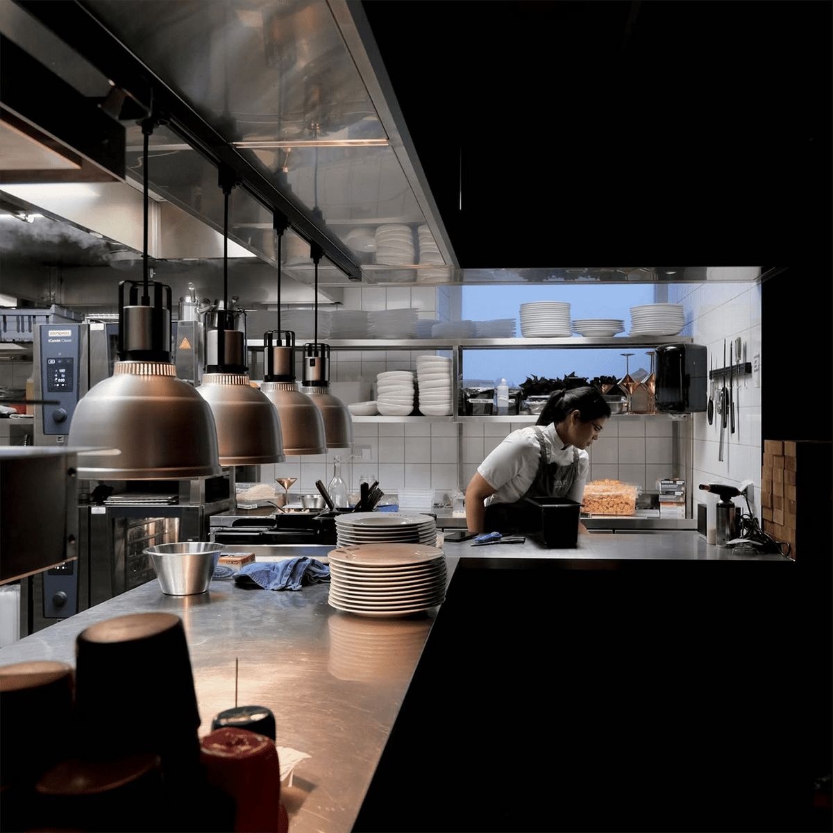 WHITE STAY HOT HEAT LAMP PENDANT FOCUS RO CORD - DYKE & DEAN