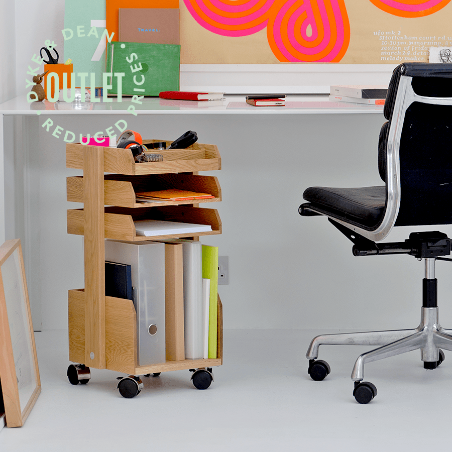 WIREWORKS CASPER OAK DESK DRAWER UNIT ON WHEELS OUTLET - DYKE & DEAN