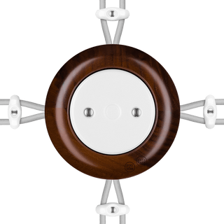 WOODEN PORCELAIN SURFACE MOUNTED NUCLEUS JUNCTION BOX - DYKE & DEAN