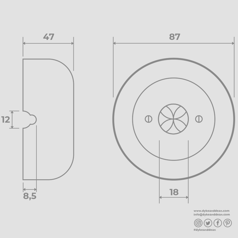 WOODEN PORCELAIN SURFACE MOUNTED NUCLEUS SOCKET MOTION SENSOR - DYKE & DEAN