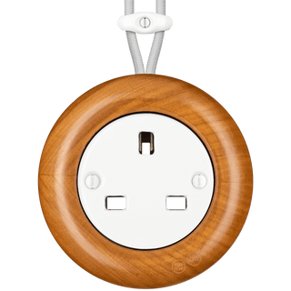 WOODEN PORCELAIN SURFACE MOUNTED PADELUS SOCKET UK - DYKE & DEAN
