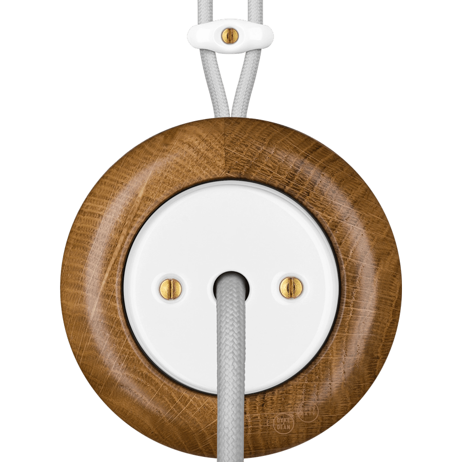 WOODEN PORCELAIN SURFACE MOUNTED ROBUS CABLE GLAND - DYKE & DEAN