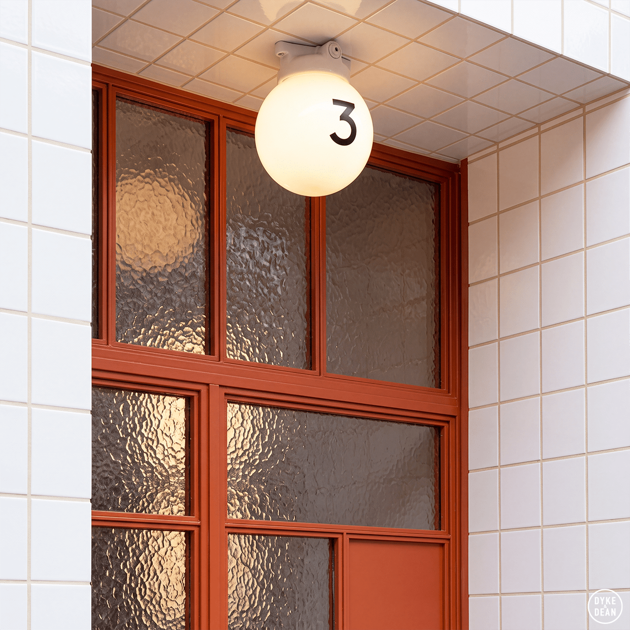 XL WHITE CERAMIC WATERPROOF CEILING LIGHT - DYKE & DEAN