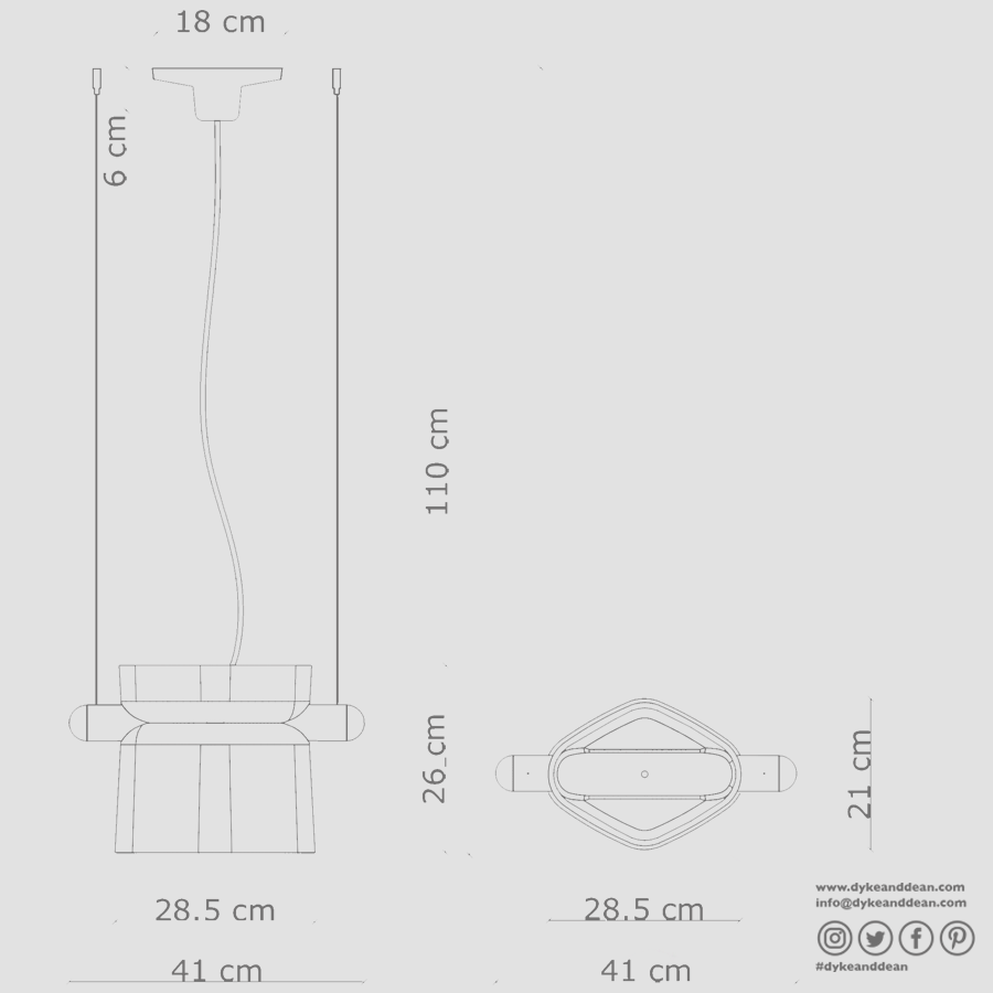 YAKITORI SINGLE CERAMIC PENDANT LIGHT - DYKE & DEAN