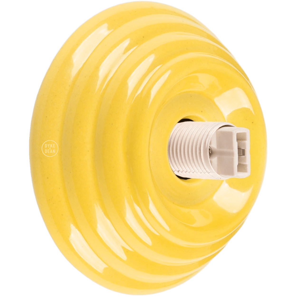 YELLOW CERAMIC SCONCE WATERPROOF OPAL GLOBE CEILING LIGHT - DYKE & DEAN