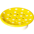 YELLOW MUSHROOM CERAMIC SOAP DISH - DYKE & DEAN