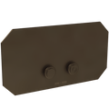 45° DEGREE CORNERS TOILET FLUSH PLATE BRONZE - DYKE & DEAN