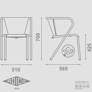 ADICO 5008 GREEN CHAIR WOOD SEAT OUTLET - DYKE & DEAN