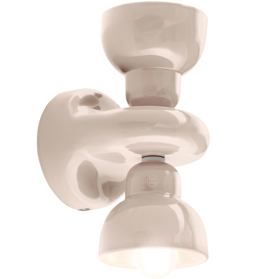 BERIMBAU CERAMIC DOUBLE SHADE WALL LAMP - DYKE & DEAN