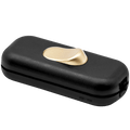 BLACK BASIC INLINE CABLE LAMP SWITCH GOLD - DYKE & DEAN