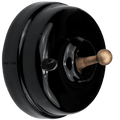 BLACK CERAMIC 2 WAY TOGGLE WALL SWITCH BRONZE - DYKE & DEAN