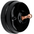 BLACK CERAMIC 2 WAY TOGGLE WALL SWITCH COPPER - DYKE & DEAN