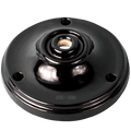BLACK CERAMIC CEILING ROSE - DYKE & DEAN