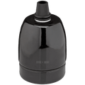 BLACK CERAMIC E27 SCREW BULB HOLDER - DYKE & DEAN