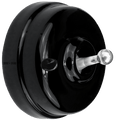 BLACK CERAMIC INTERMEDIATE WALL SWITCHES CHROME - DYKE & DEAN