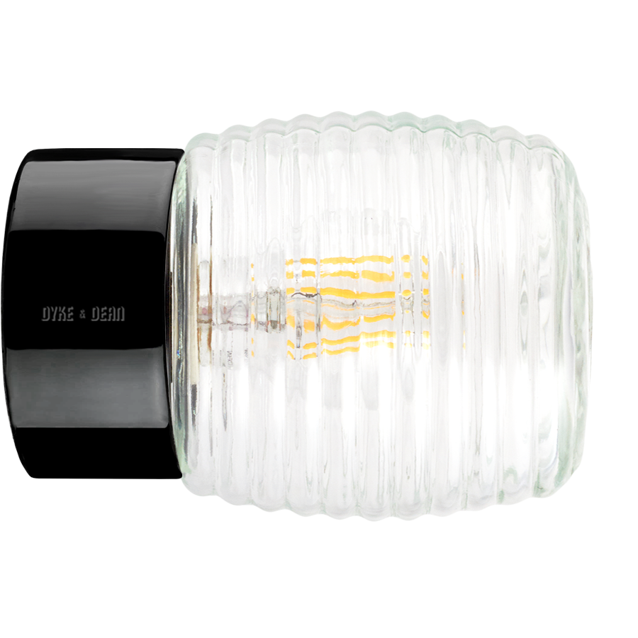 BLACK CERAMIC REARWIRED WALL LAMPS - WALL LIGHTS - DYKE & DEAN  - Homewares | Lighting | Modern Home Furnishings