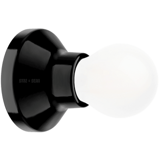 BLACK CERAMIC WALL & CEILING LAMP - DYKE & DEAN
